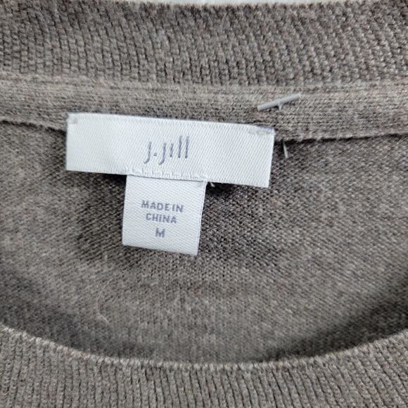 J. Jill Brown Long Sleeve Light Weight Sweater Size M 11424-0615 - Picture 3 of 5